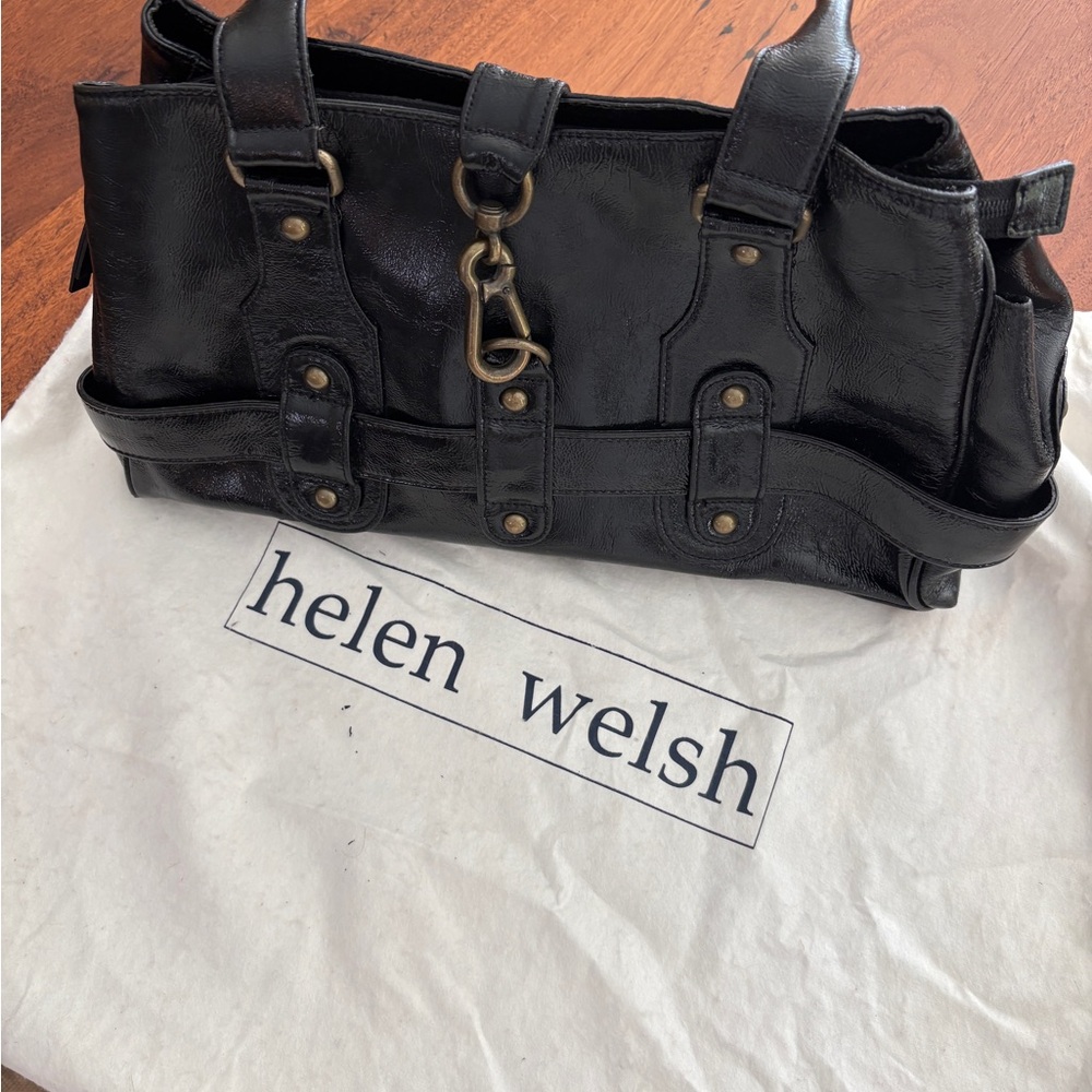 Helen Welsh Black Leather Tote Bag